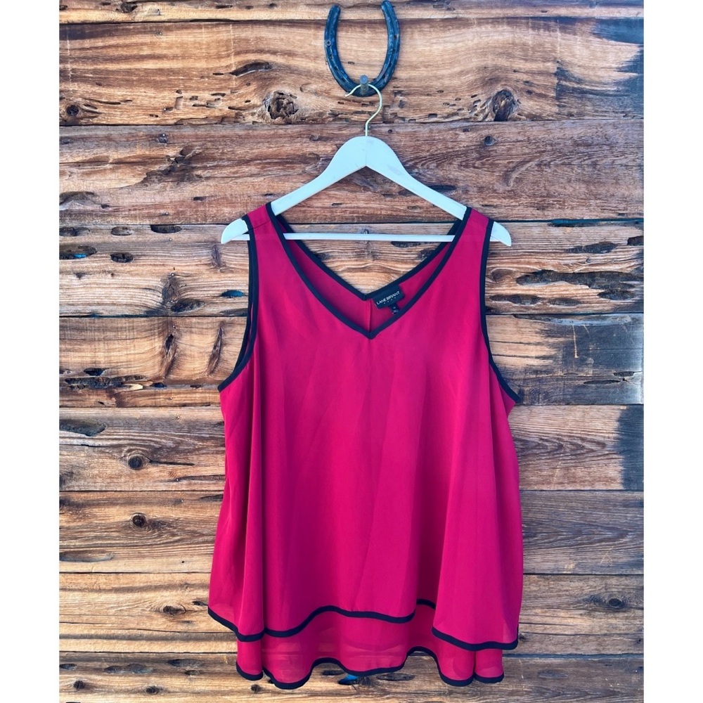 LANE BRYANT | Modern Swing Double-Layer Chiffon Tank 22